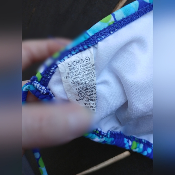 🌞 OP Blue & Green Triangle Bikini Top 💚 Size Small 💙 Preloved - Picture 9 of 9